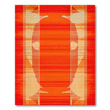 Fiery Orange Southwestern Geometric Rug
