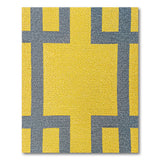 Bold Yellow Navy Grid Geometric Area Rug