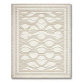 Beige and Neutral Wavy Beige Wavy Abstract Area Rug