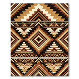 Southwestern Geometric Brown Tan Southwestern Area Rug