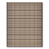 Geometric Modern Brown and Tan Brown Tan Plaid Woven Area Rug