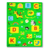 Kids ABC Alphabet Play Rug with Zoo Animals