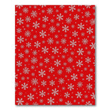 Geometric Modern Red Festive Red Snowflake Area Rug