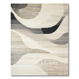 Abstract Area Grey Abstract Wave Area Rug