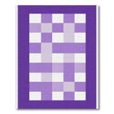 Purple Purple Grid Geometric Area Rug