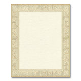 Ivory Area Rug with Gold Greek Key Border