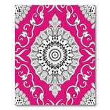 Vibrant Pink Vibrant Pink Mandala Persian Area Rug