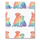 Multi-color and Patterns Rainbow Dogs Kids Cartoon Area Rug