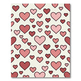 Pink Kids Cartoon Playful Pink Hearts Scatter Area Rug