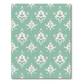Blue and Teal Elegant Teal Damask Floral Area Rug