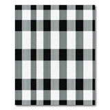 Rustic Farmhouse Bold Black White Checkered Plaid Area Rug