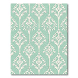 Floral Vintage Elegant Teal Damask Floral Area Rug