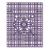 Geometric Modern Purple Geometric Lattice Area Rug