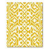 Intricate Yellow Geometric Area Rug