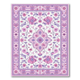 Elegant Pink Floral Persian Area Rug
