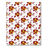 Maroon Primrose Floral Pattern Area Rug