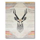Beige Antelope Head Southwestern Area Rug
