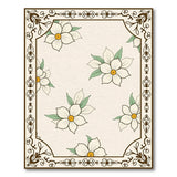 Beige Magnolia Floral Vintage Area Rug