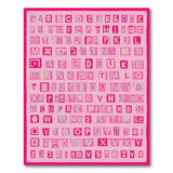 Playful Pink Alphabet ABC Kids Area Rug