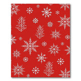 Festive Red Snowflake Fir Branch Area Rug