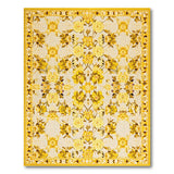 Yellow Floral Vintage Area Rug