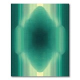Green Green Wavy Geometric Area Rug