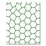 Green Modern Green Hexagon Honeycomb Area Rug