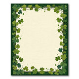 Green Shamrock Clover Border Area Rug