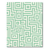 Green Mint Green Geometric Maze Area Rug
