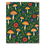 Whimsical Mushroom Garden Floral Area Rug