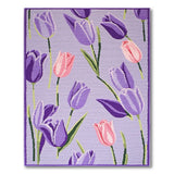 Purple Purple Pink Tulip Floral Area Rug