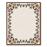 Multi-color and Patterns Ornate Floral Vine Border Area Rug