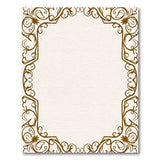 Ornate Gold Paisley Border Area Rug