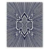 Navy Geometric Starburst Area Rug