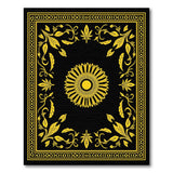Ornate Gold Sunflower Area Rug