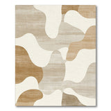 Wavy Organic Brown Tan Area Rug