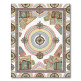 Vintage Compass Travel Area Rug