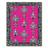 Pink Floral Vintage Elegant Pink Damask Floral Area Rug