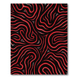 Red Swirl Bold Red Swirl Abstract Area Rug