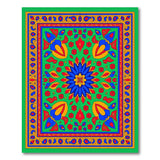 Vibrant Multi-Color Persian Area Rug with Floral Medallion