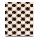 Brown and Tan Brown Tan Diamond Geometric Area Rug