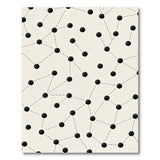 Geometric Black Dots Network Area Rug - Beige