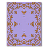 Purple Purple Ornate Persian Border Area Rug