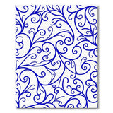 Elegant Blue Swirling Vine Area Rug