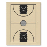 ODIKA Basketball Court Washable Area Rug - Low Pile Non-Slip Playroom Carpet