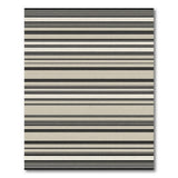 Black and White Bold Black Beige Striped Area Rug