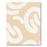 Abstract White Swirl Beige Area Rug