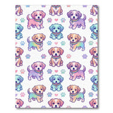 Cute Cartoon Puppies Washable Area Rug