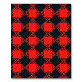 Geometric Modern Bold Red Black Plaid Geometric Area Rug