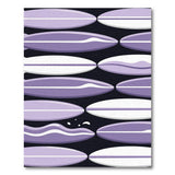 Purple Surfboard Coastal Area Rug